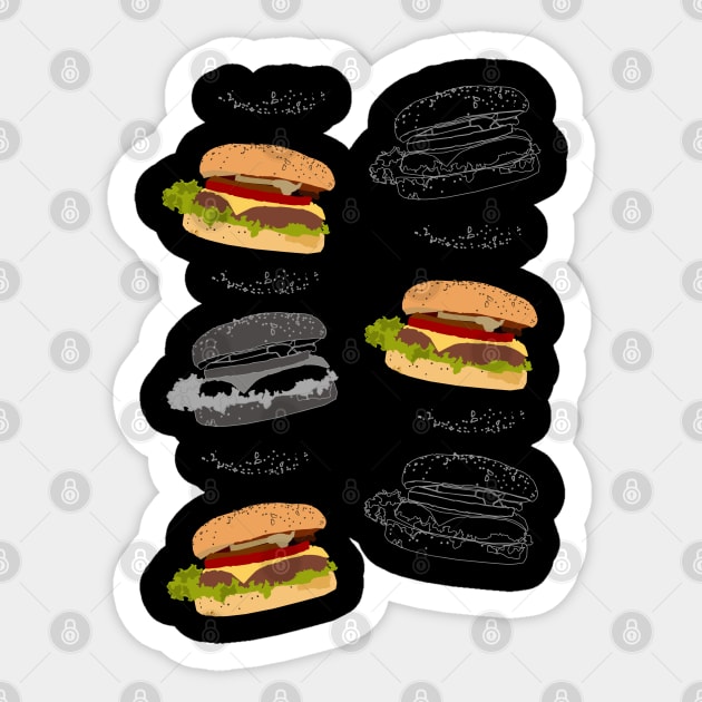 Pow Burger Sticker by Alex